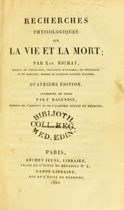 Tapa de Recherches physiologiques sur la vie et la mort