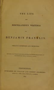 Tapa de The life and miscellaneous writings of Benjamin Franklin
