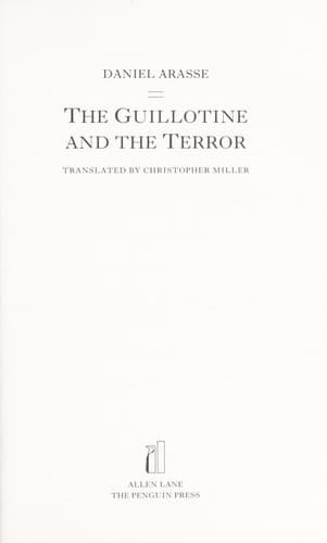 Tapa de The guillotine and the terror