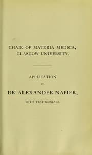 Tapa de Application by Dr. Alexander Napier, with testimonials