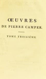 Tapa de Oeuvres de Pierre Camper, qui ont pour objet l'histoire naturelle, la physiologie et l'anatomie comparee