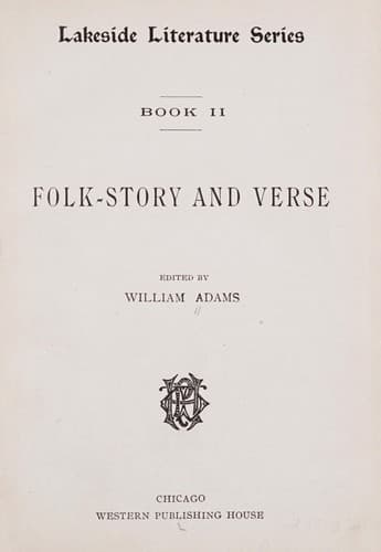 Tapa de Folk-story and verse