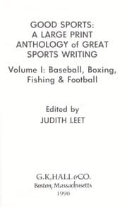 Tapa de Good sports : a large print anthology of great sports writing