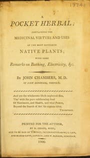 Tapa de A pocket herbal; containing the medicinal virtues and uses of the most esteemed native plants; with some remarks on bathing, electricity, etc