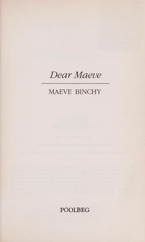 Tapa de Dear Maeve