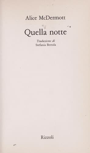 Tapa de Quella notte