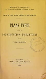 Tapa de Plans types pour la construction d'abattoirs ou de tueries
