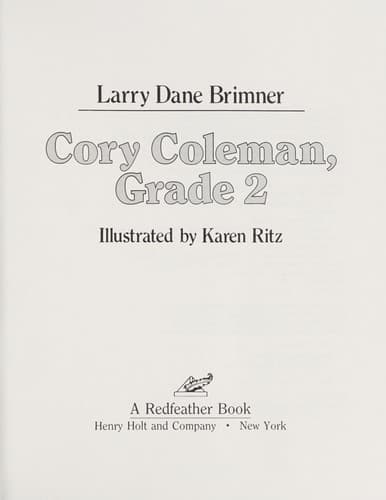 Tapa de Cory Coleman, grade 2