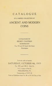 Tapa de Catalogue of a varied collection of ancient and modern coins
