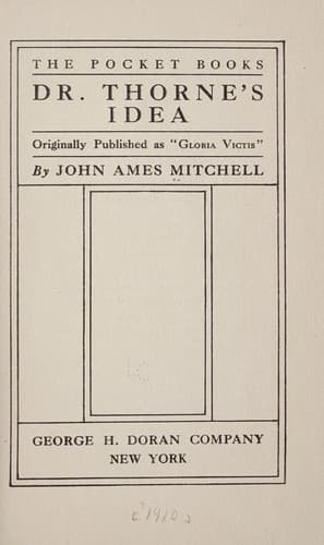 Tapa de Dr. Thorne's idea