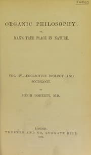 Tapa de Organic philosophy, or, Man's true place in nature