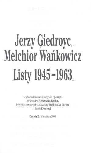 Tapa de Listy 1945-1963