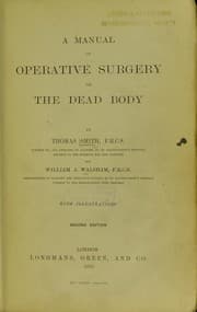 Tapa de A manuel of operative surgery on the dead body