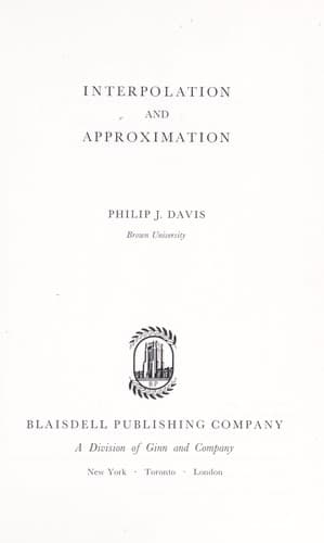 Tapa de Interpolation and approximation