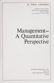 Tapa de Management, a quantitative perspective