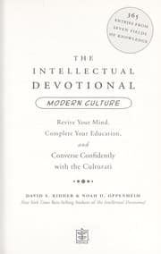 Tapa de The intellectual devotional modern culture