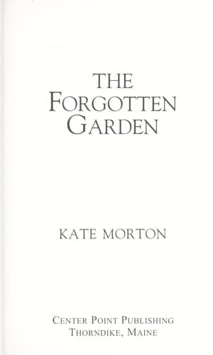 Tapa de The forgotten garden