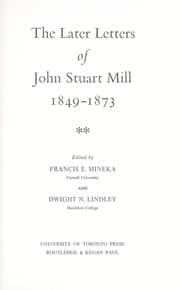 Tapa de Later Letters of John Stuart Mill 1849-1873 (4 Vol. Set)