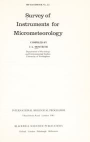 Tapa de Survey of instruments for micrometeorology
