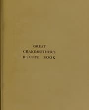 Tapa de Great grandmother's recipe book