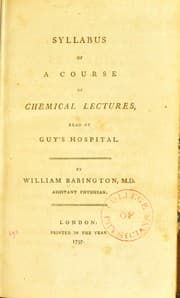 Tapa de A syllabus of a course of chemical lectures read at Guy's Hospital