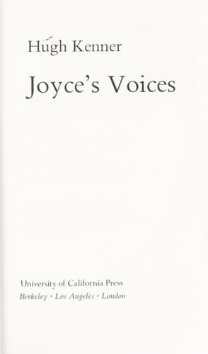 Tapa de Joyce's voices