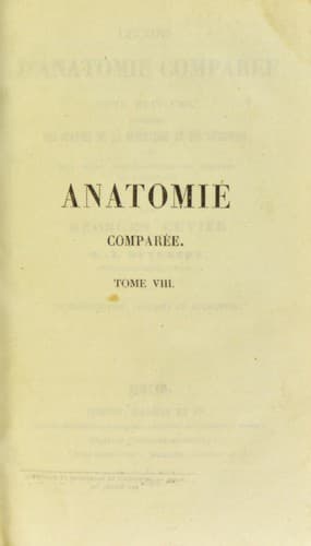 Tapa de Le©ʹons d ́anatomie compar©♭e de G. Cuvier