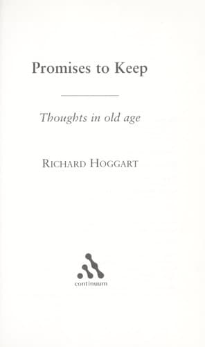 Tapa de PROMISES TO KEEP: THOUGHTS IN OLD AGE