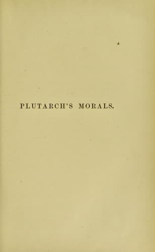 Tapa de Plutarch's Morals