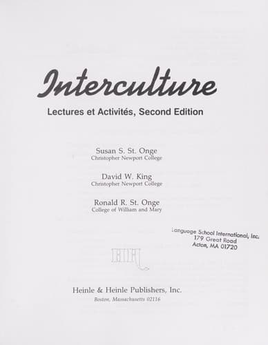 Tapa de Interculture
