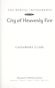 Tapa de City of Heavenly Fire