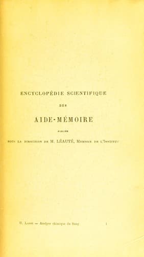 Tapa de Analyse chimique du sang