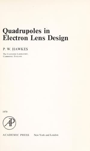 Tapa de Quadrupoles in electron lens design