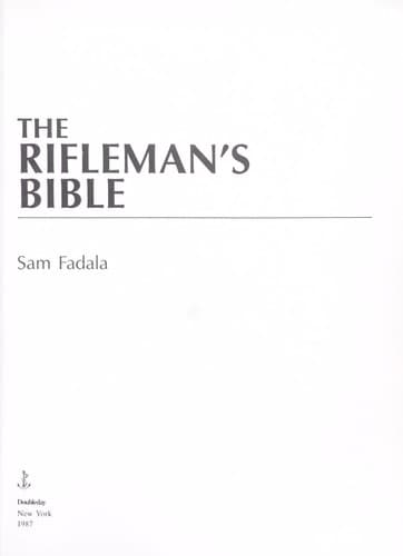 Tapa de The rifleman's bible