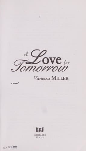Tapa de A love for tomorrow