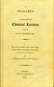 Tapa de A syllabus of a course of chemical lectures read at Guy's Hospital