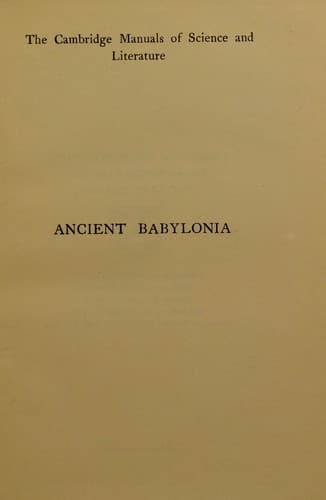 Tapa de Ancient Babylonia