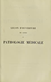 Tapa de Le©ʹon d'ouverture du cours de pathologie m©♭dicale