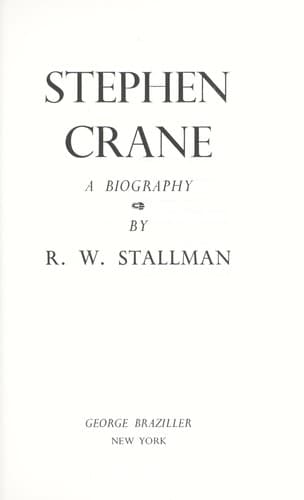 Tapa de Stephen Crane