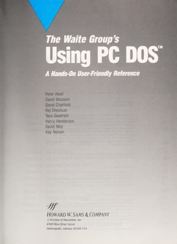 Tapa de The Waite Group's using PC DOS