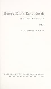Tapa de George Eliot's early novels