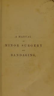Tapa de A manual of minor surgery and bandaging