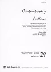 Tapa de Contemporary Authors New Revision Series, Vol. 29