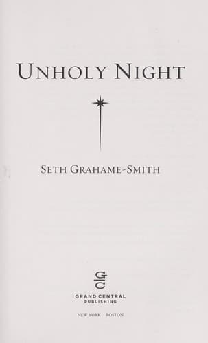 Tapa de Unholy night
