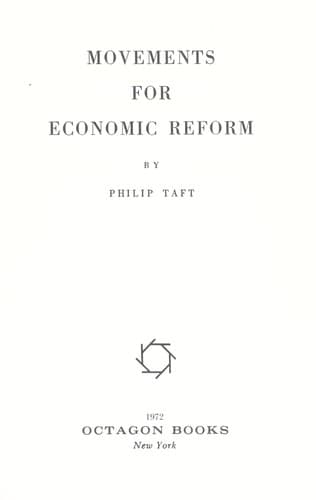 Tapa de Movements for economic reform