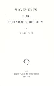Tapa de Movements for economic reform