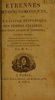 Tapa de ©trennes physiognomoniques, ou le Lavater historique des femmes c©♭l©·bres, des temps anciens et modernes, nouvelle ©♭d