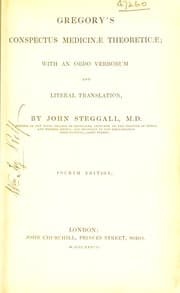 Tapa de Gregory's Conspectus medicin©Œ theoretic©Œ, with an ordo verborum and literal translation