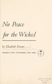 Tapa de No Peace for the Wicked