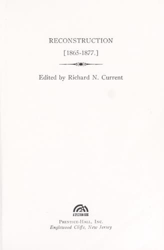 Tapa de Reconstruction, 1865-1877